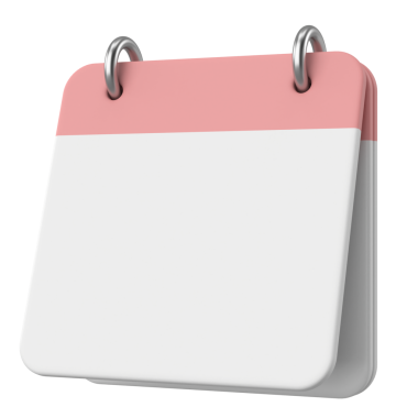 Boş takvim. 3B takvim.