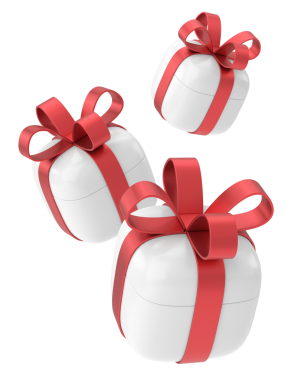 Üç boyutlu hediye kutusu. 3B illüstrasyon.