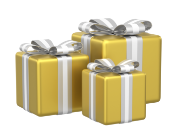 Üç boyutlu hediye kutusu. 3B dekorasyon.