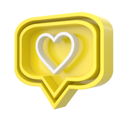 İkon gibi. Aşk ikonu. 3B illüstrasyon.