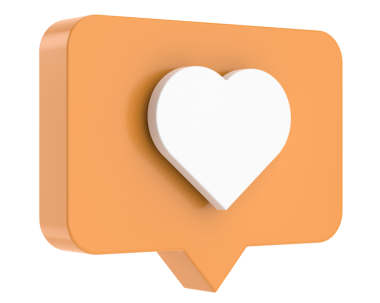 İkon gibi. Aşk ikonu. 3B illüstrasyon.