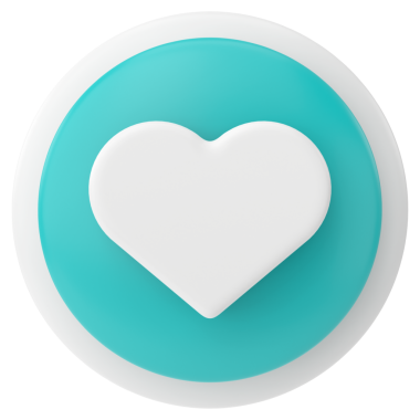 İkon gibi. Düğme gibi. 3B illüstrasyon.