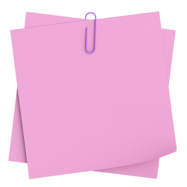 Raptiyeli not kağıdı. 3B illüstrasyon.