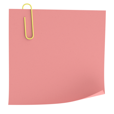 Raptiyeli not kağıdı. 3B illüstrasyon.