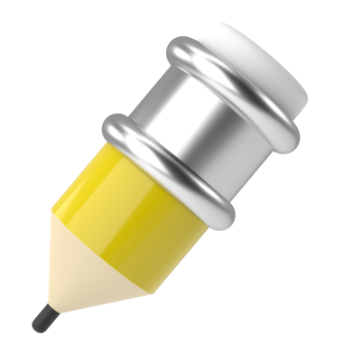 Üç boyutlu kalem. Üç boyutlu illüstrasyon. 3B görüntüleme.