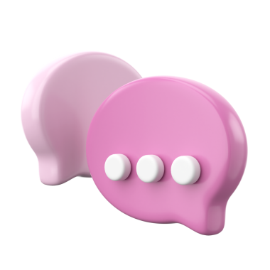 Canlı sohbet simgesi. 3B öge.