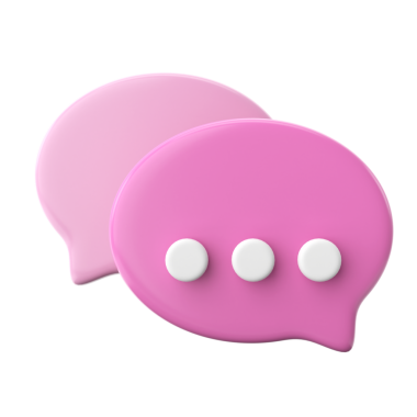 Canlı sohbet simgesi. 3B öge.