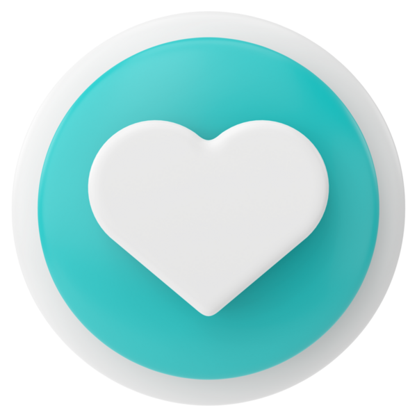 İkon gibi. Düğme gibi. 3B illüstrasyon.