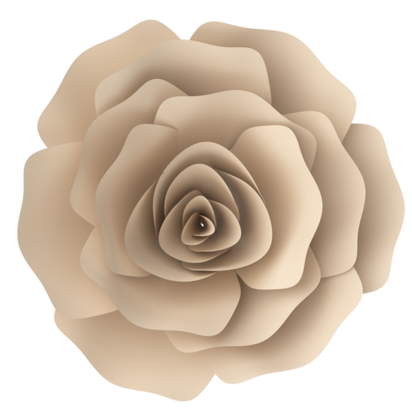 Kağıt çiçek. 3B illüstrasyon.