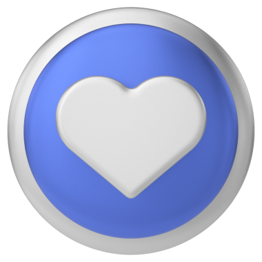 İkon gibi. Düğme gibi. 3B illüstrasyon.