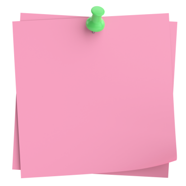 Pimi basılı not kağıdı. 3B illüstrasyon.