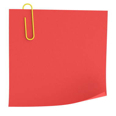 Raptiyeli not kağıdı. 3B illüstrasyon.