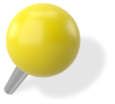 Pimi çek. Çizim iğnesi. Gölgeli 3B iğne.