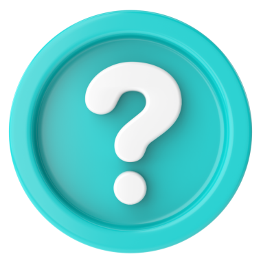 Soru işareti işareti. 3B illüstrasyon.