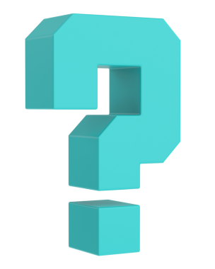 Soru işareti işareti. 3B soru işareti.