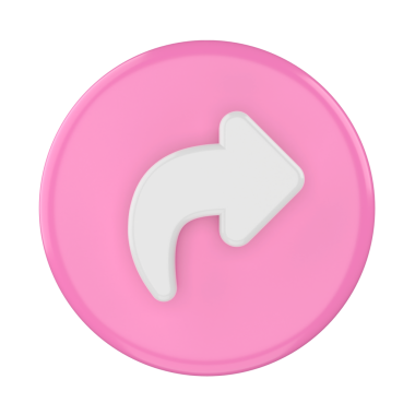 3 boyutlu paylaşım simgesi. Paylaş düğmesi. 3B öge.