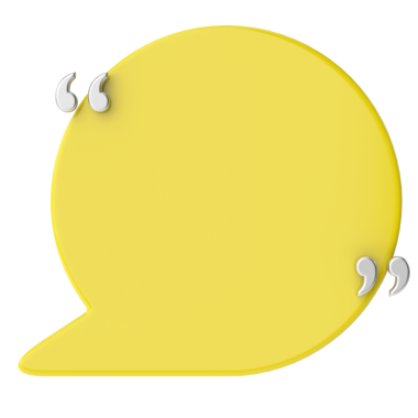 Çift tırnak içinde konuşma balonu. 3B illüstrasyon.