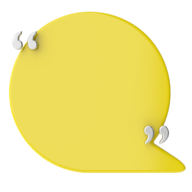 Çift tırnak içinde konuşma balonu. 3B illüstrasyon.