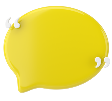 Çift tırnak içinde konuşma balonu. 3B illüstrasyon.