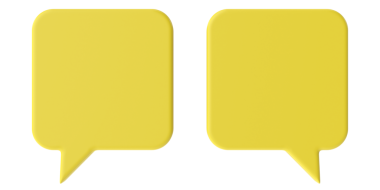 Konuşma balonu. Konuşma balonu. Mesaj kutusu. 3B illüstrasyon.