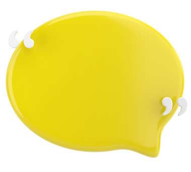 Çift tırnak içinde konuşma balonu. 3B illüstrasyon.