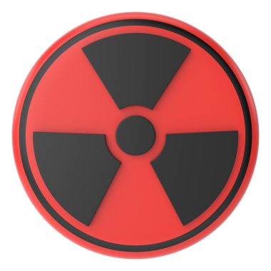 Uyarı işareti. Tehlikeli bir işaret. 3B illüstrasyon.