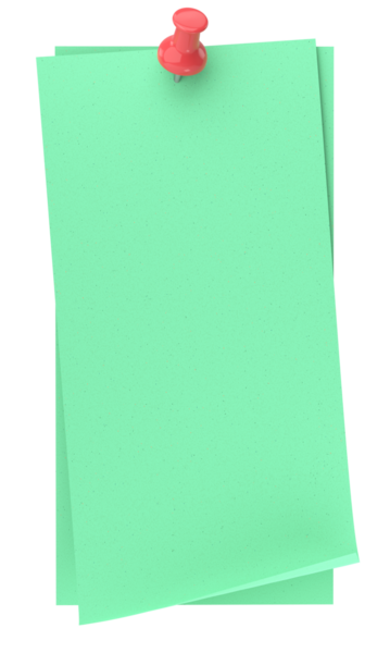 Pimi basılı not kağıdı. 3B illüstrasyon.