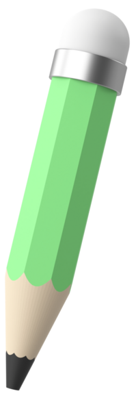 Üç boyutlu kalem. 3B illüstrasyon.