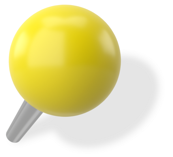 Pimi çek. Çizim iğnesi. Gölgeli 3B iğne.