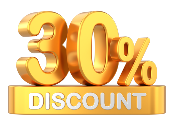 Yüzde 3D 30 indirim. % 30 indirim. % 30 indirimli.