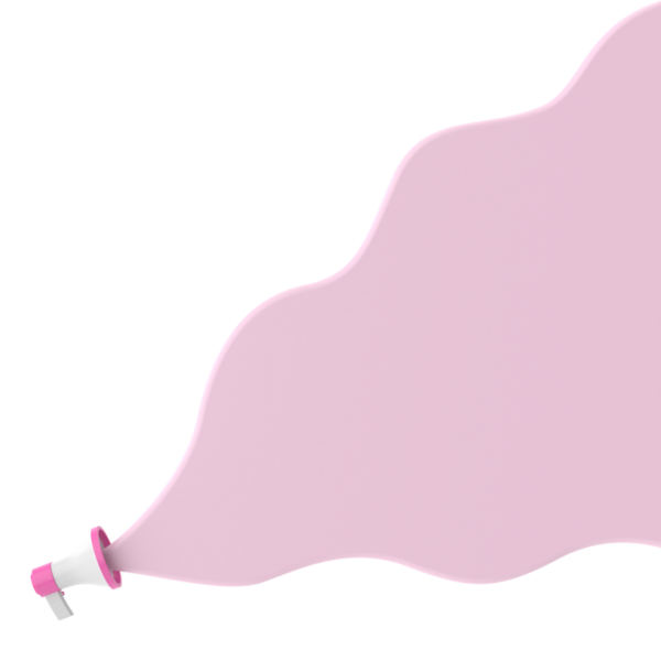 Üç boyutlu megafon ve konuşma balonu. Mesaj kutusu. Metin alanı.