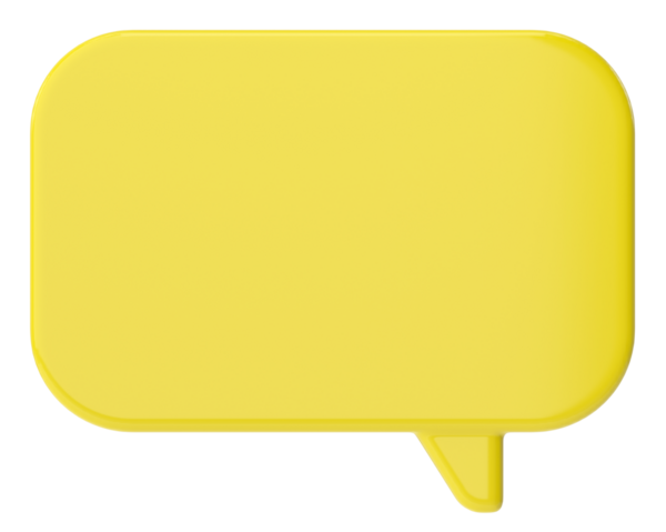 Konuşma balonu. Sohbet balonu. 3B illüstrasyon.