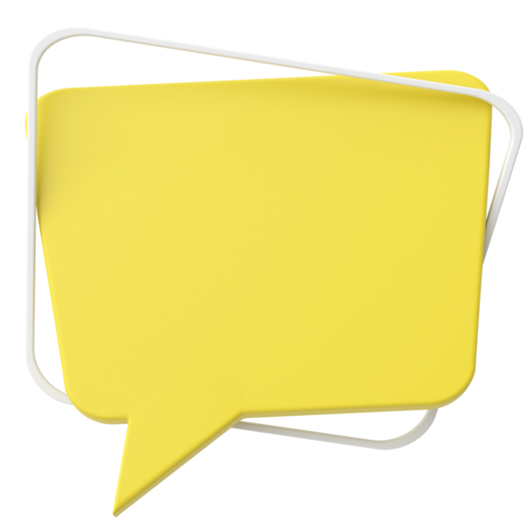 Konuşma balonu. Konuşma balonu. Mesaj kutusu. 3B illüstrasyon.