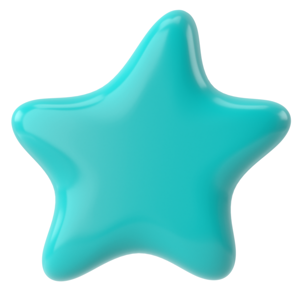 Üç boyutlu yıldız. 3B illüstrasyon.