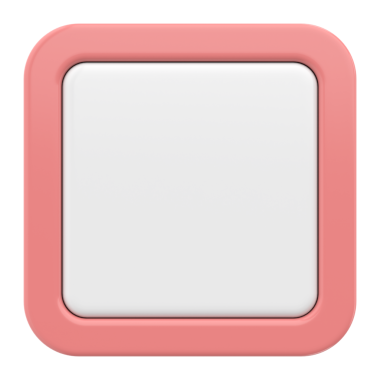 Üç boyutlu düğme. Boş tuş. 3B illüstrasyon.