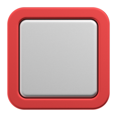 Üç boyutlu düğme. Boş tuş. 3B illüstrasyon.