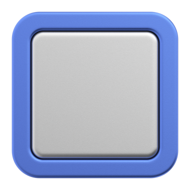 Üç boyutlu düğme. Boş tuş. 3B illüstrasyon.