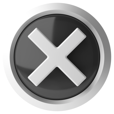 3 boyutlu çarpı işareti. 3B illüstrasyon.