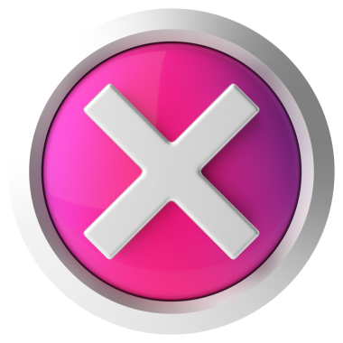 3 boyutlu çarpı işareti. 3B illüstrasyon.