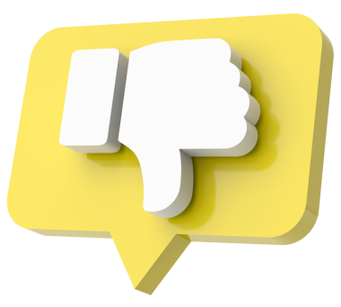 Üç boyutlu ikondan hoşlanmaz. 3B illüstrasyon.