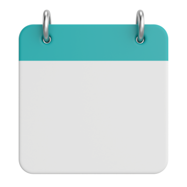 Boş takvim. 3B takvim.