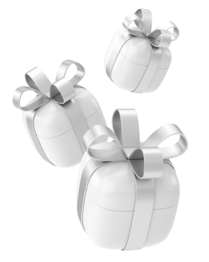 Üç boyutlu hediye kutusu. 3B illüstrasyon.