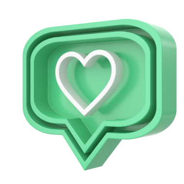 İkon gibi. Aşk ikonu. 3B illüstrasyon.