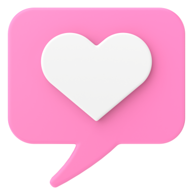 3 boyutlu aşk ikonu. Sevgililer Günü süsü. 3B illüstrasyon.