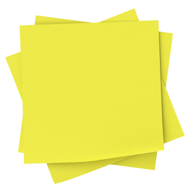 Üç boyutlu not kağıdı. Yapışkan bir not. 3B illüstrasyon.