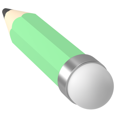 Üç boyutlu kalem. Üç boyutlu illüstrasyon. 3B görüntüleme.