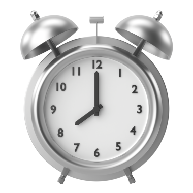 Çalar saat. 3B illüstrasyon.