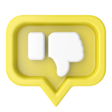 Üç boyutlu ikondan hoşlanmaz. 3B illüstrasyon.