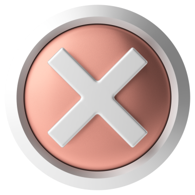 3 boyutlu çarpı işareti. 3B illüstrasyon.