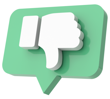 Üç boyutlu ikondan hoşlanmaz. 3B illüstrasyon.